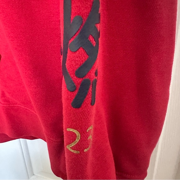 Men's Air Jordan Brand Red Legacy FIBA Pullover Hoodie Hooded Sweatshirt Size XL - Picture 3 of 8